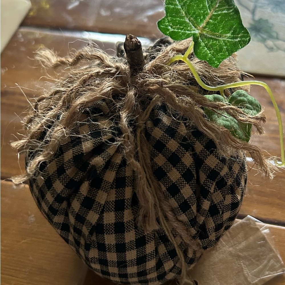 Handcrafted Rustic Fabric Pumpkin